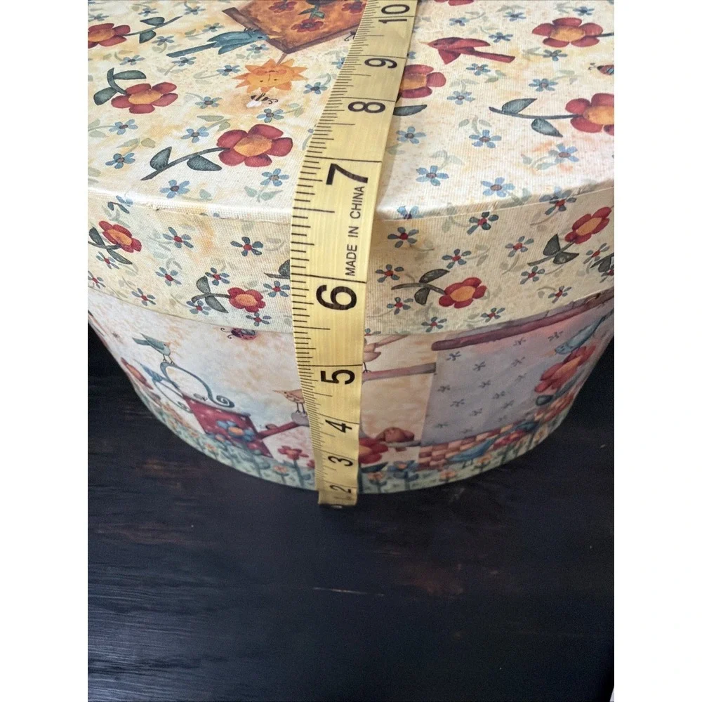 Set Of 2 Bob's Boxes Birdsong Floral Garden‎ Storage Keepsake Container